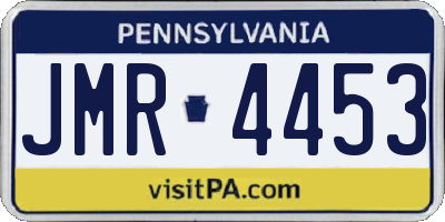 PA license plate JMR4453