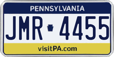 PA license plate JMR4455