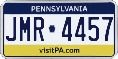 PA license plate JMR4457