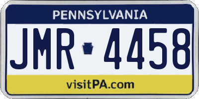 PA license plate JMR4458