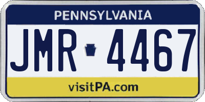 PA license plate JMR4467