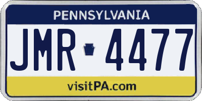 PA license plate JMR4477