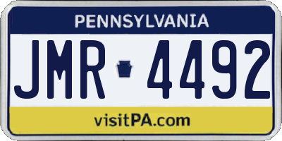 PA license plate JMR4492