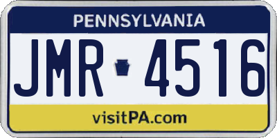 PA license plate JMR4516