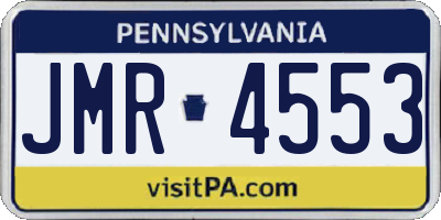 PA license plate JMR4553