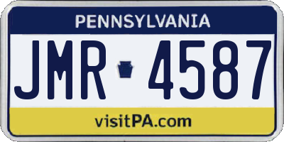 PA license plate JMR4587