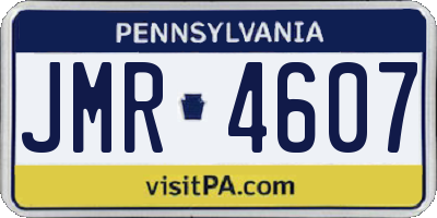 PA license plate JMR4607