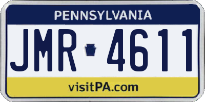 PA license plate JMR4611