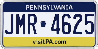 PA license plate JMR4625
