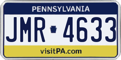 PA license plate JMR4633
