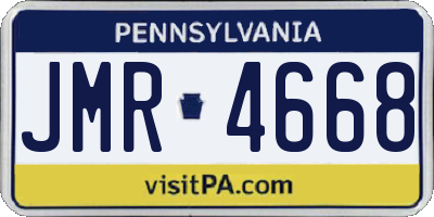 PA license plate JMR4668