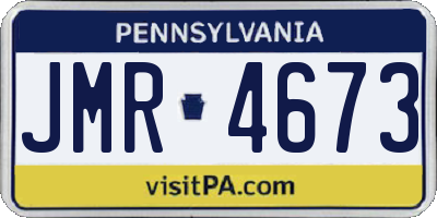 PA license plate JMR4673