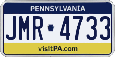 PA license plate JMR4733