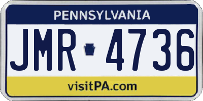 PA license plate JMR4736