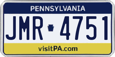 PA license plate JMR4751