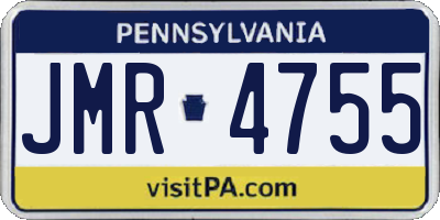 PA license plate JMR4755