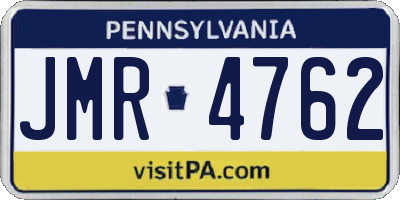 PA license plate JMR4762