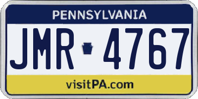 PA license plate JMR4767