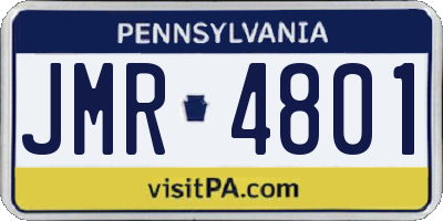 PA license plate JMR4801