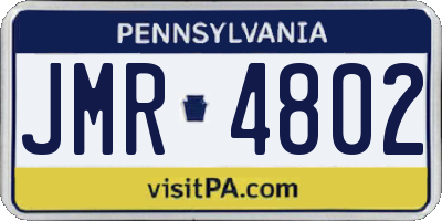 PA license plate JMR4802