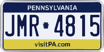 PA license plate JMR4815