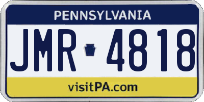 PA license plate JMR4818