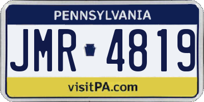 PA license plate JMR4819