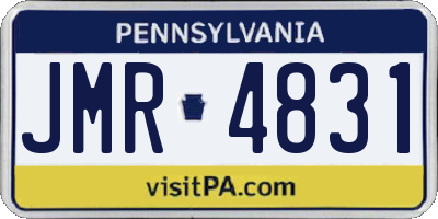 PA license plate JMR4831