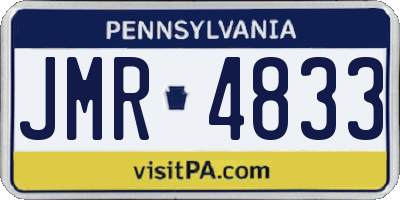 PA license plate JMR4833