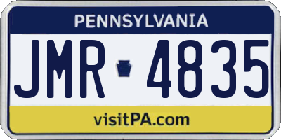 PA license plate JMR4835