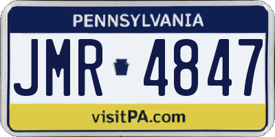 PA license plate JMR4847