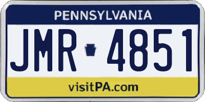 PA license plate JMR4851