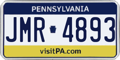 PA license plate JMR4893