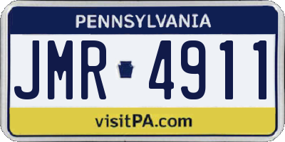 PA license plate JMR4911