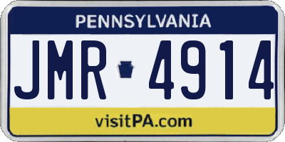 PA license plate JMR4914