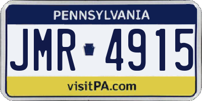 PA license plate JMR4915