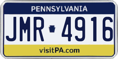 PA license plate JMR4916
