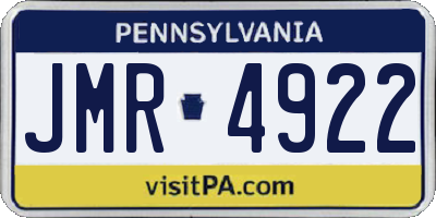 PA license plate JMR4922