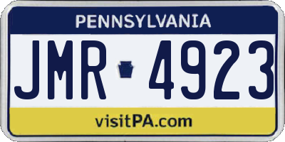 PA license plate JMR4923