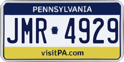 PA license plate JMR4929