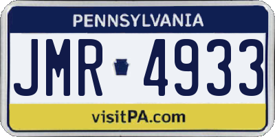 PA license plate JMR4933