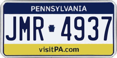 PA license plate JMR4937