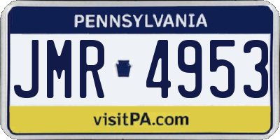 PA license plate JMR4953