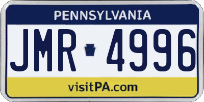 PA license plate JMR4996