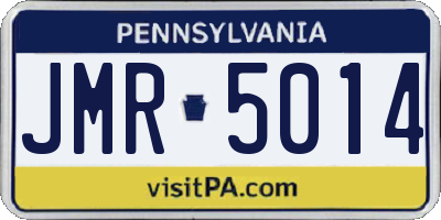 PA license plate JMR5014