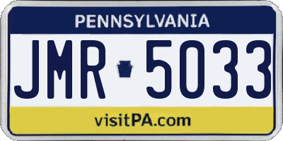 PA license plate JMR5033