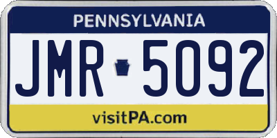 PA license plate JMR5092