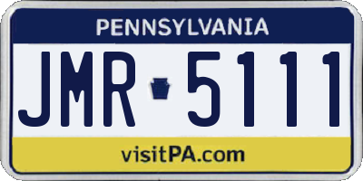 PA license plate JMR5111