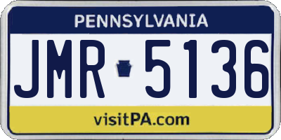 PA license plate JMR5136