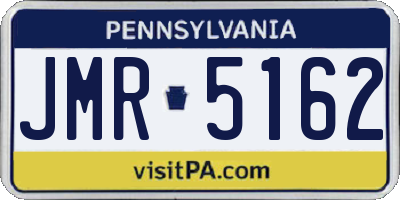 PA license plate JMR5162